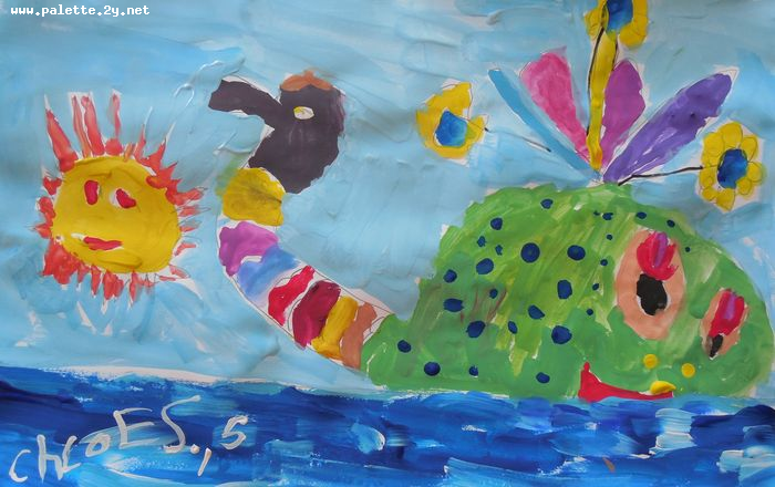 Art Studio PALETTE. Chloe Singchai Picture.  Tempera Fantasy Fairy Tail 