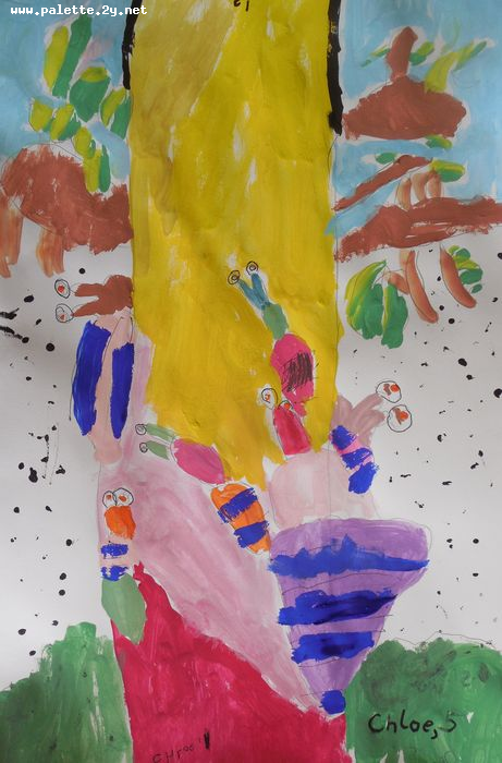 Art Studio PALETTE. Chloe Singchai Picture.  Tempera   