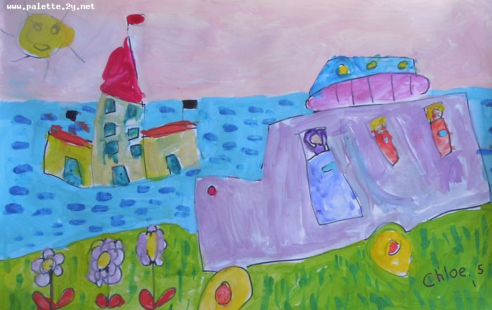 Art Studio PALETTE. Chloe Singchai Picture.  Marker, Tempera Design Transport 