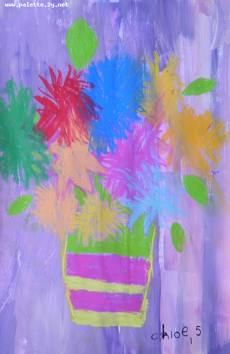 Art Studio PALETTE. Chloe Singchai Picture.  Pastel Plants Flowers 