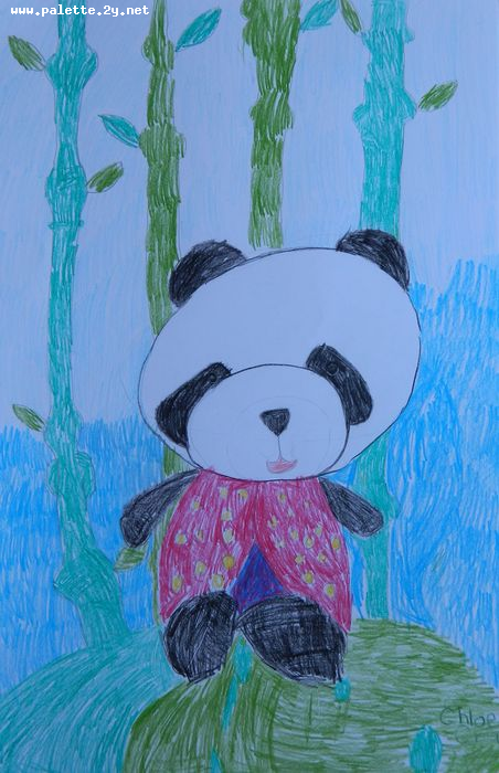 Art Studio PALETTE. Chloe Singchai Picture.  Coloured Pencil Dec. Art Toys 