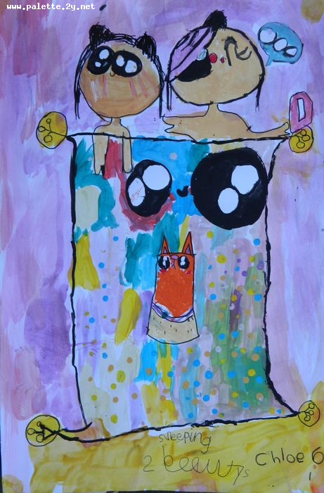 Art Studio PALETTE. Chloe Singchai Picture.  Tempera   