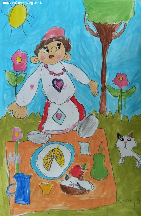 Art Studio PALETTE. Chloe Singchai Picture.  Marker, Tempera People Activities 