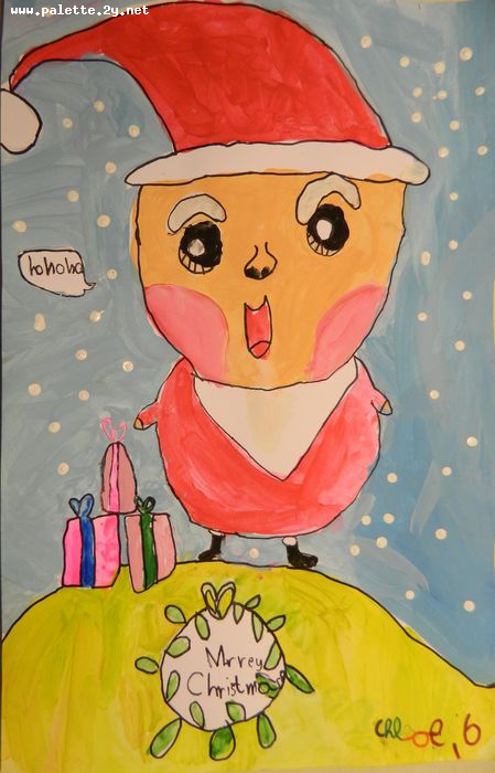 Art Studio PALETTE. Chloe Singchai Picture.  Marker, Tempera Holidays Christmas 