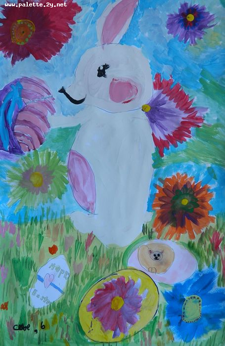 Art Studio PALETTE. Chloe Singchai Picture.  Tempera Holidays Easter 