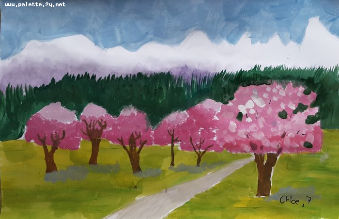 Art Studio PALETTE. Chloe Singchai Picture.  Tempera   