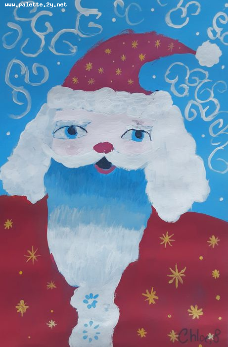 Art Studio PALETTE. Chloe Singchai Picture.  Tempera Holidays Christmas 