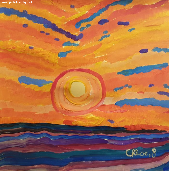 Art Studio PALETTE. Chloe Singchai Picture.  Marker Landscape Nature 