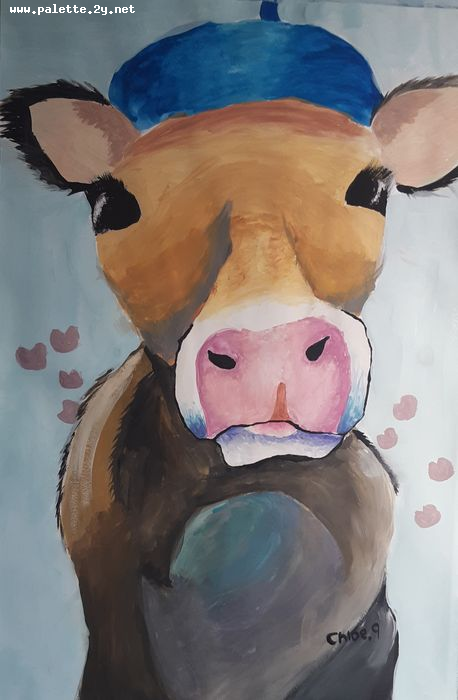 Art Studio PALETTE. Chloe Singchai Picture.  Tempera Animals Mix 