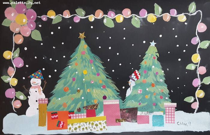 Art Studio PALETTE. Chloe Singchai Picture.  Mixed Media Holidays Halloween 