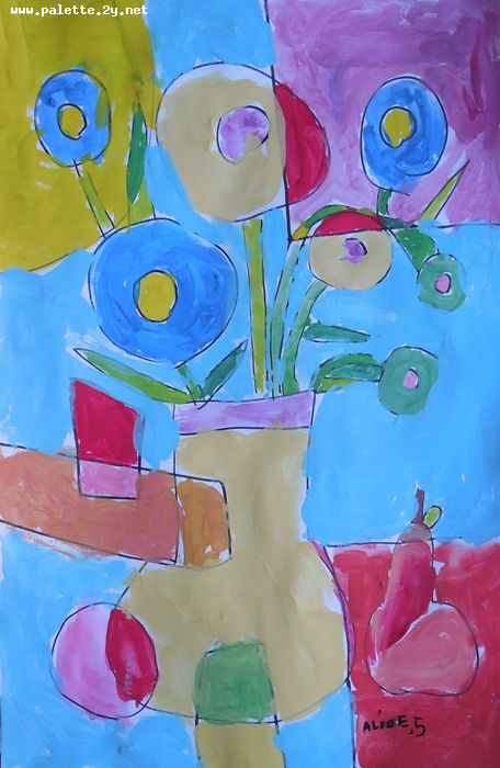 Art Studio PALETTE. Alice Gonopolsky Picture.  Marker, Tempera Still Life Still Life 