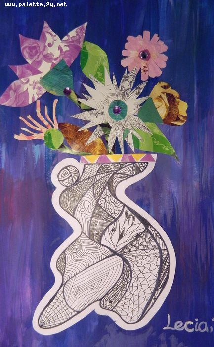 Art Studio PALETTE. Lecia Zhu Picture.  Mixed Media Still Life Still Life 