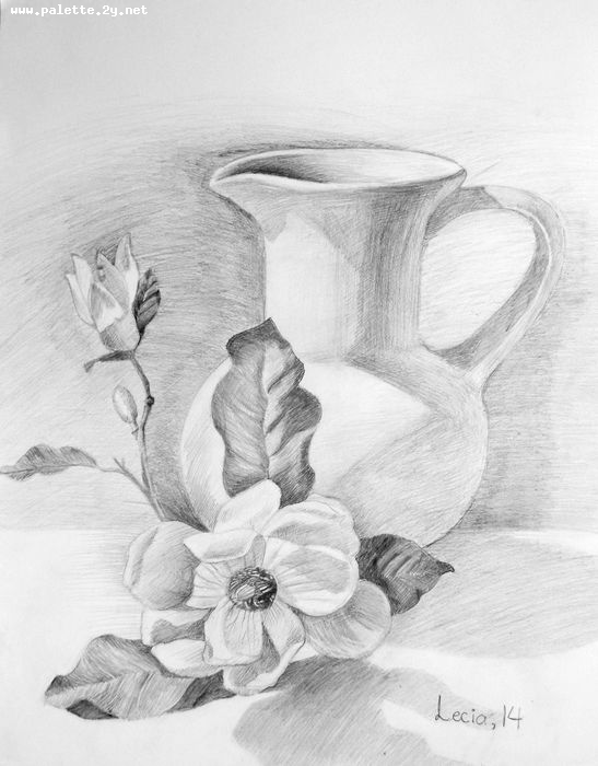 Art Studio PALETTE. Lecia Zhu Picture.  Pencil Still Life Still Life 