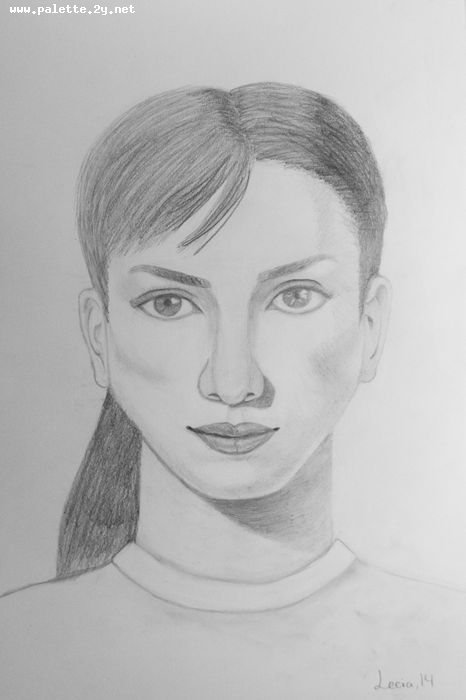 Art Studio PALETTE. Lecia Zhu Picture.  Pencil People Portrait 
