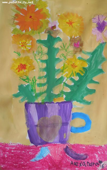 Art Studio PALETTE. Alexandra Trif Picture.  Mixed Media Still Life Still Life 