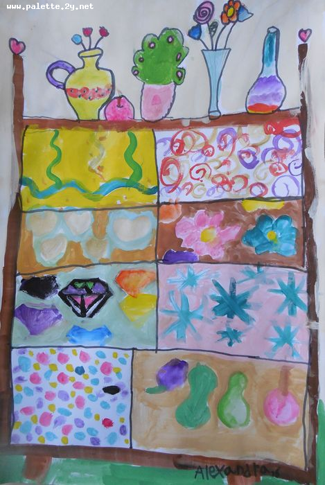 Art Studio PALETTE. Alexandra Trif Picture.  Marker, Tempera Design Furniture 