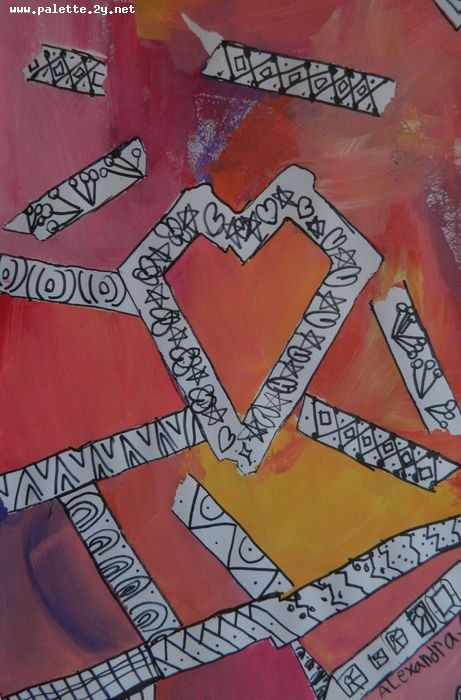 Art Studio PALETTE. Alexandra Trif Picture.  Marker, Tempera Fantasy Abstract 