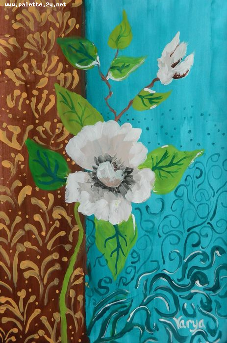 Art Studio PALETTE. Varya Pavlova Picture.   Plants Flowers 