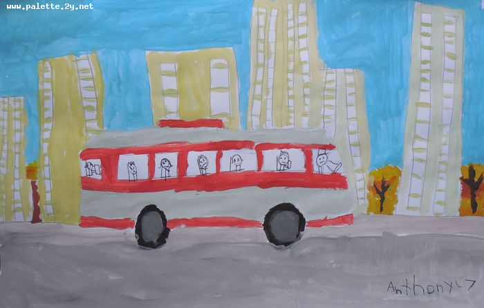 Art Studio PALETTE. Anthony Miasnykov Picture.  Tempera Design Transport 