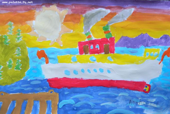 Art Studio PALETTE. Anthony Miasnykov Picture.  Tempera Design Transport 