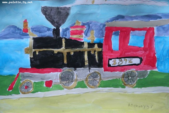 Art Studio PALETTE. Anthony Miasnykov Picture.  Tempera Design Transport 