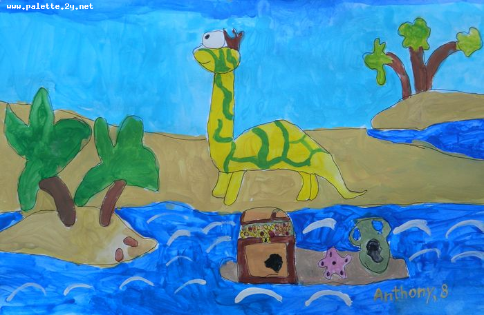 Art Studio PALETTE. Anthony Miasnykov Picture.  Tempera Fantasy Favorite Toy 