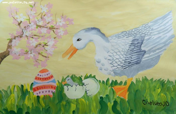 Art Studio PALETTE. Chelsea Hwang Picture.  Tempera Holidays Easter 