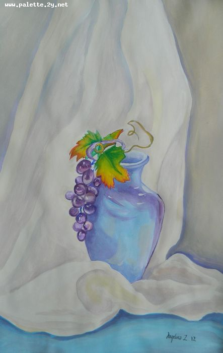 Art Studio PALETTE. Angelina Zhang Picture.  Tempera Still Life Still Life 