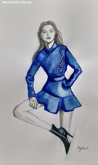 Art Studio PALETTE. Angelina Zhang Picture.  Mixed Media Design Clothes 