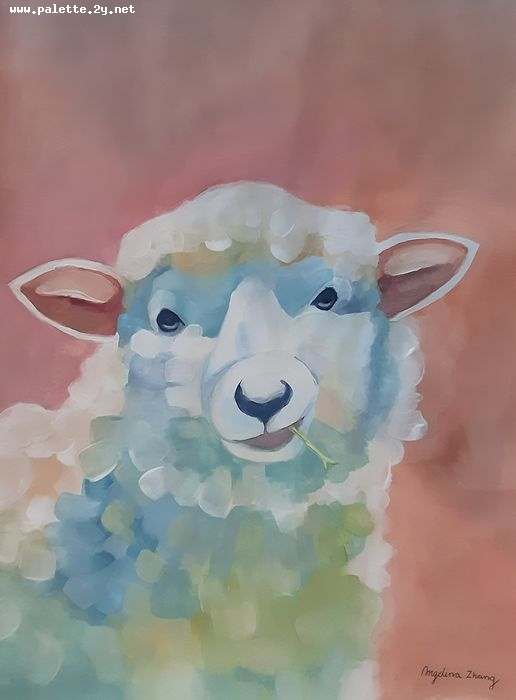 Art Studio PALETTE. Angelina Zhang Picture.  Tempera Animals Mix 