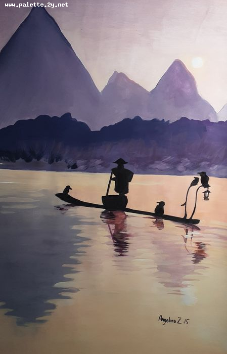 Art Studio PALETTE. Angelina Zhang Picture.  Tempera People Activities 