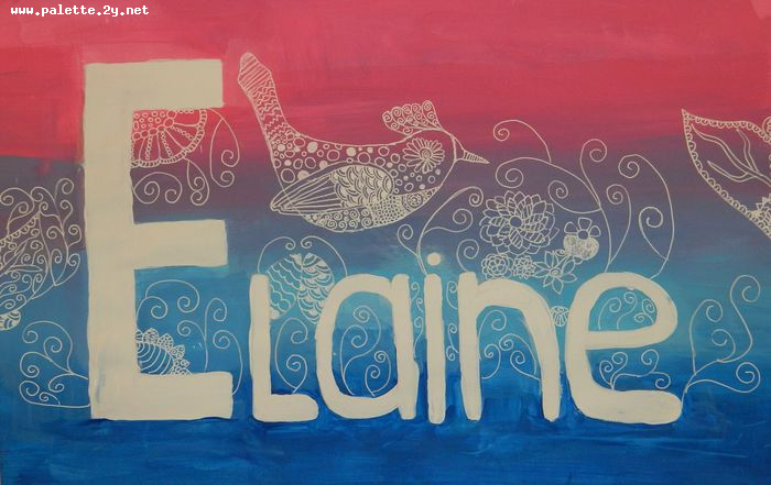 Art Studio PALETTE. Elaine Zhang Picture.  Tempera Design Selfname 