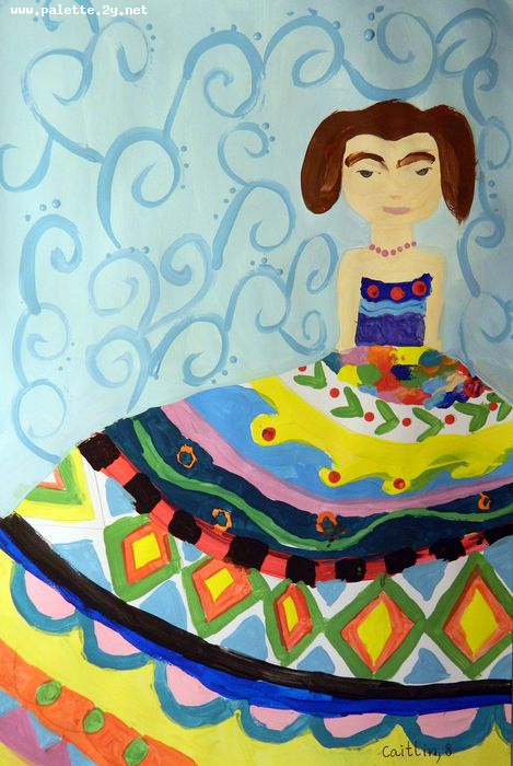 Art Studio PALETTE. Caitlin Wang Picture.  Tempera Design Clothes 