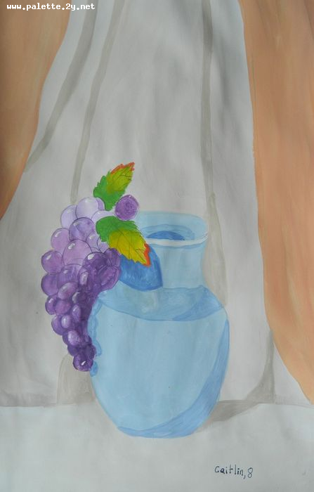 Art Studio PALETTE. Caitlin Wang Picture.  Tempera Still Life Still Life 