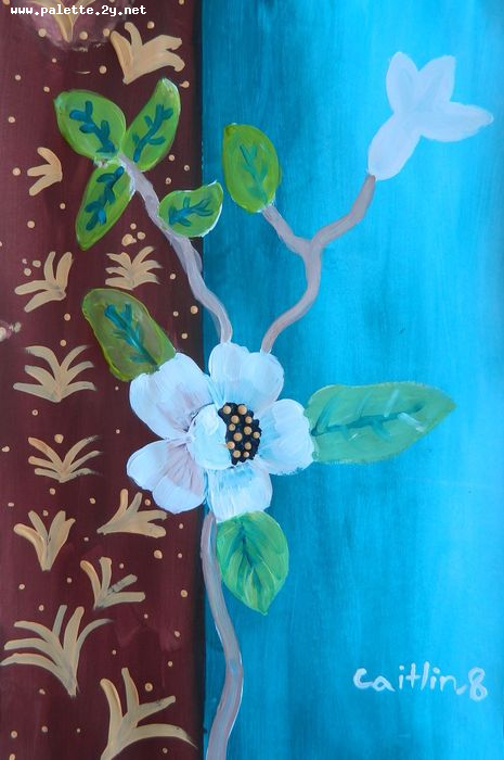 Art Studio PALETTE. Caitlin Wang Picture.  Tempera Plants Flowers 