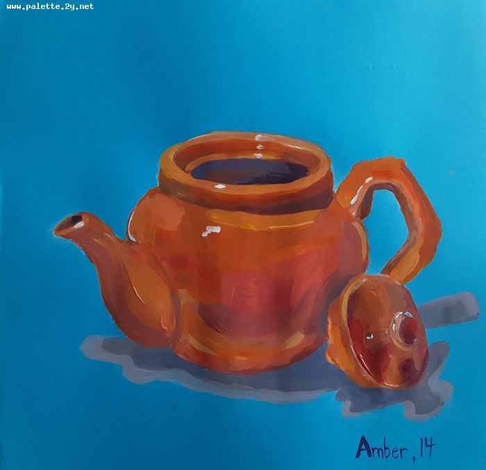 Art Studio PALETTE. Amber Wei Picture.  Tempera Still Life Still Life 