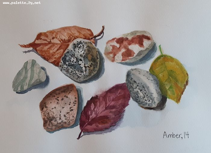 Art Studio PALETTE. Amber Wei Picture.  Watercolour Still Life Still Life 