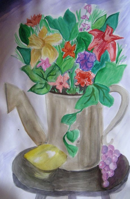 Art Studio PALETTE. Seona Aujla Picture.  Watercolour Still Life Still Life 