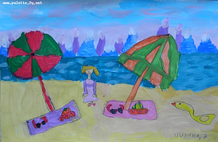 Art Studio PALETTE. Uliyana Kuznetsova Picture.  Tempera   Summer