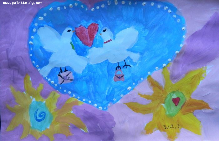 Art Studio PALETTE. Uliyana Kuznetsova Picture.  Tempera   