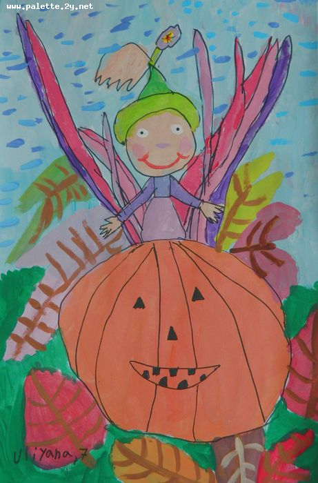 Art Studio PALETTE. Uliyana Kuznetsova Picture.  Marker, Tempera Holidays Halloween 