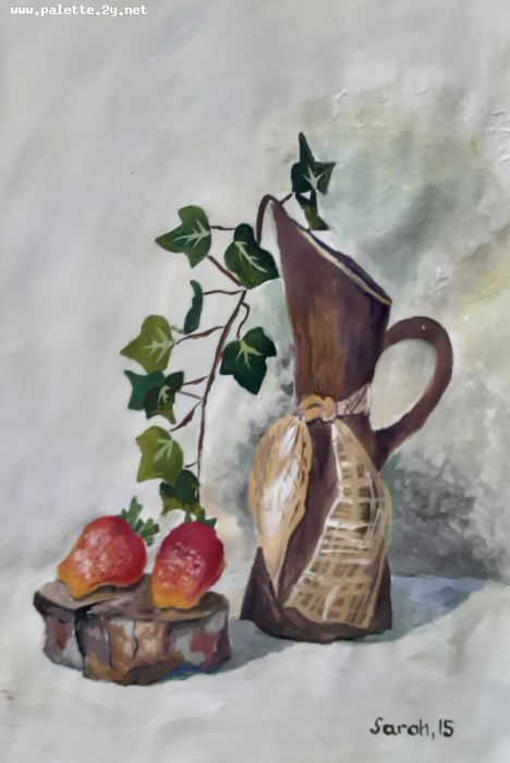 Art Studio PALETTE. Sarah Stroman-Bayat Picture.  Tempera Still Life Still Life 
