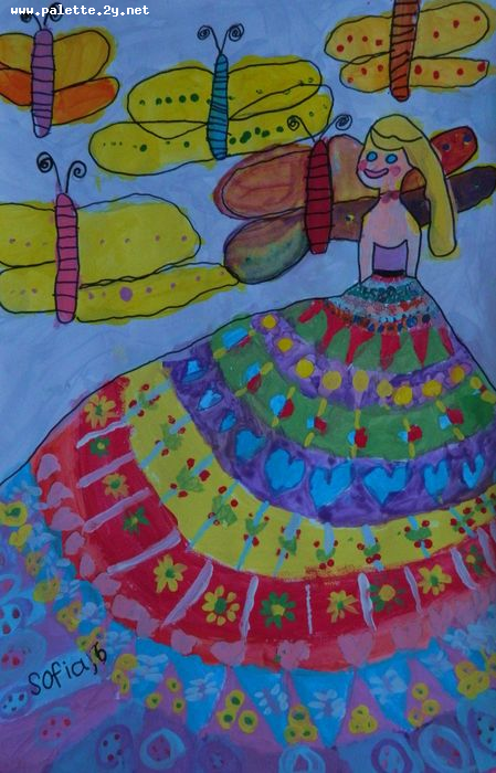 Art Studio PALETTE. Sofia Nikolaidi Picture.  Tempera Design Clothes 