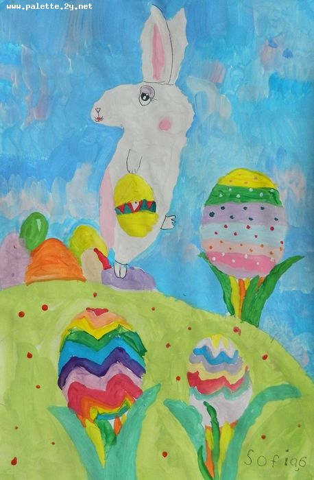 Art Studio PALETTE. Sofia Nikolaidi Picture.  Tempera Holidays Easter 