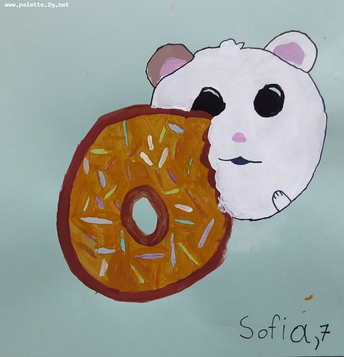 Art Studio PALETTE. Sofia Nikolaidi Picture.  Tempera Fantasy Cakes 