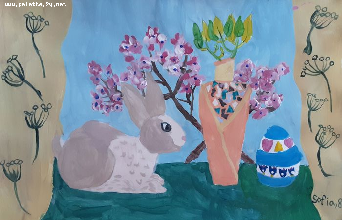Art Studio PALETTE. Sofia Nikolaidi Picture.  Tempera Holidays Easter 