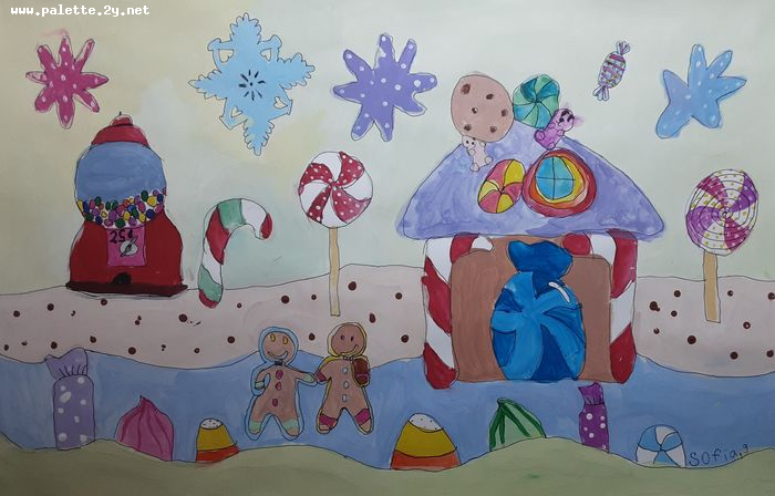 Art Studio PALETTE. Sofia Nikolaidi Picture.  Marker, Tempera Fantasy Imagenation 