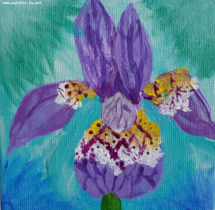 Art Studio PALETTE. Sofia Nikolaidi Picture. Canvas Acrylic Plants Flowers 