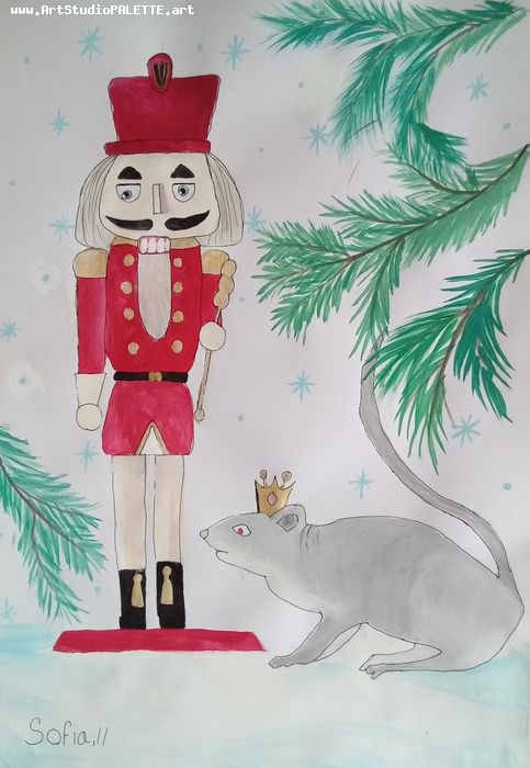 Art Studio PALETTE. Sofia Nikolaidi Picture.  Marker, Tempera Fantasy Fairy Tail 