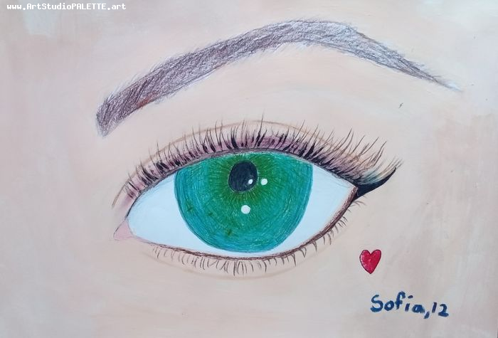 Art Studio PALETTE. Sofia Nikolaidi Picture.  Mixed Media People People 